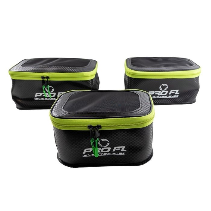 Set 3 cutii PRO FL cu capac feeder Eva