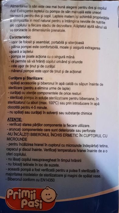 Pompă manuală pt sân