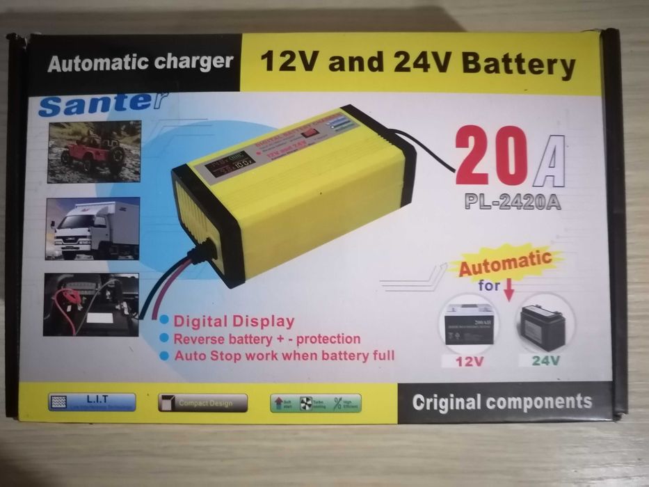 Автоматическая зарядка 12/24 V (7/400 AН), электронно-импульсная,новая