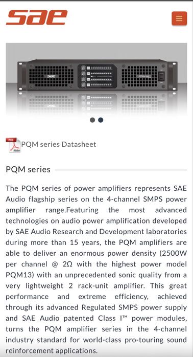 Vand amplificator Sae Audio Lex Pro PQM 13 / 4 x 2500W