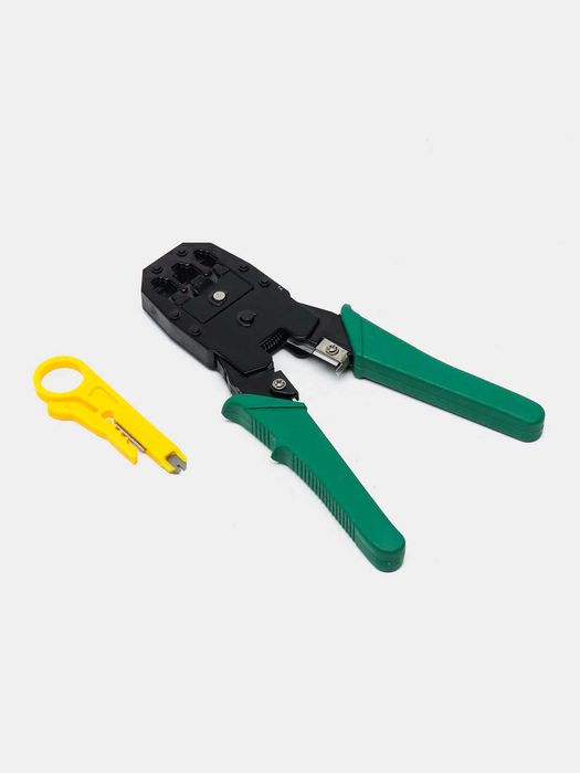 Инструмент клещи обжим проводов кабеля кримпер (RJ-45, RJ-11, RJ-12)