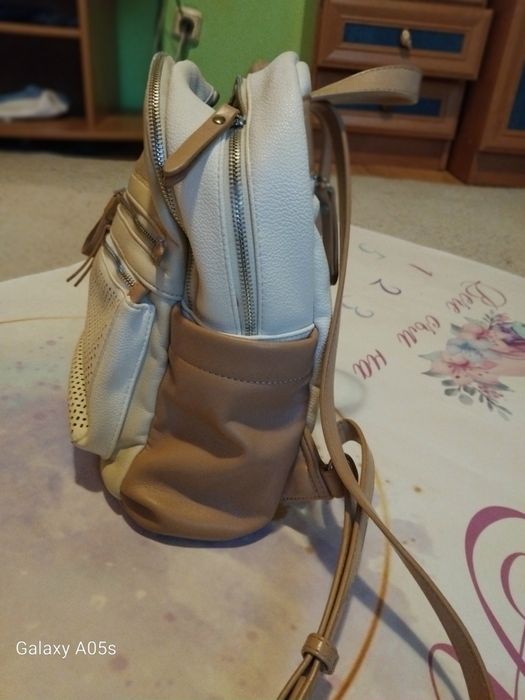 Дамска раничка в кафяво и бежово на Paolo Bocelli