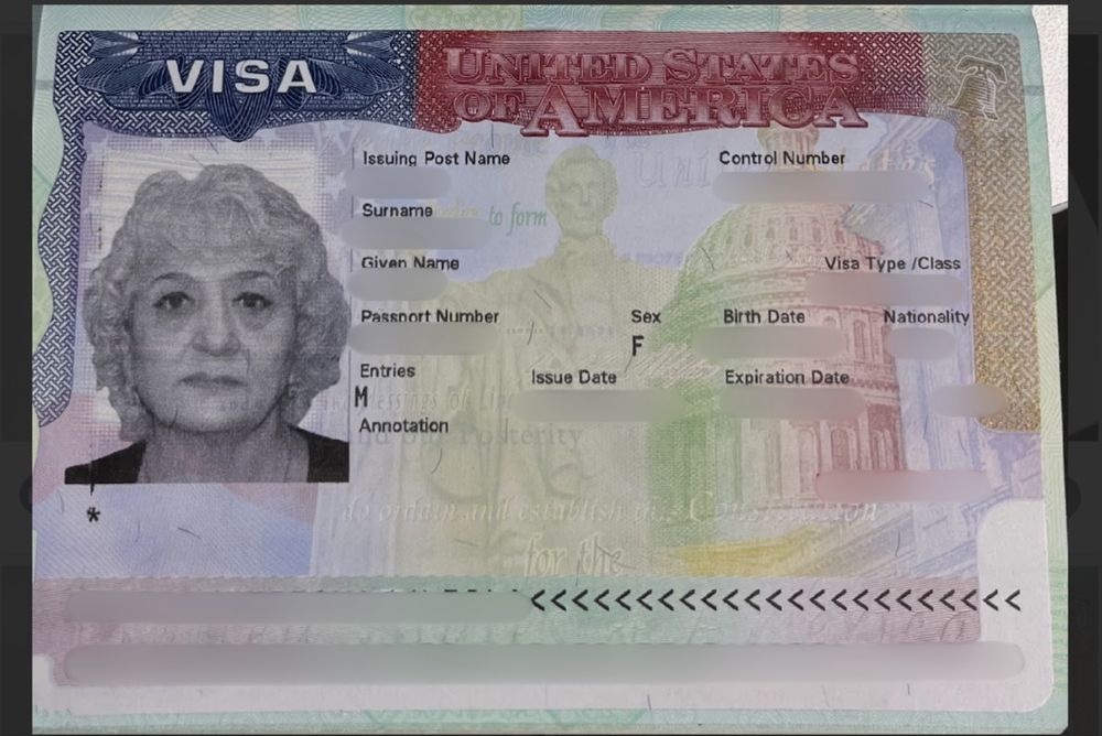 Виза в США B1 B2 F1