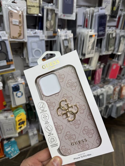 Iphone 15 pro max оргинален кейс на Guess
