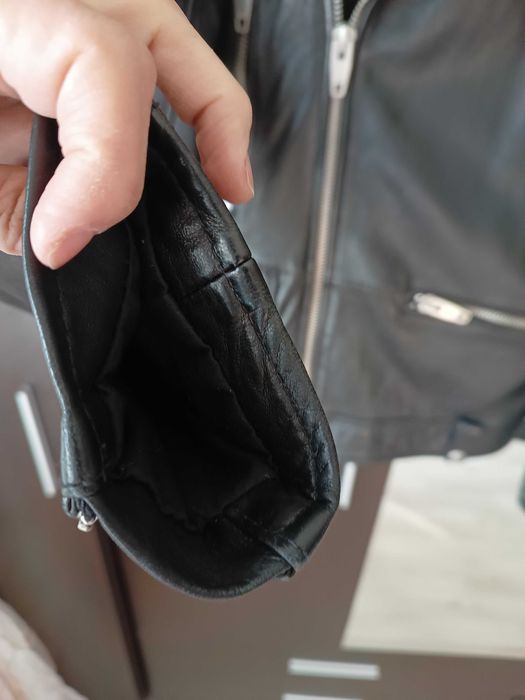 Яке от естествена кожа на Zara, размер S