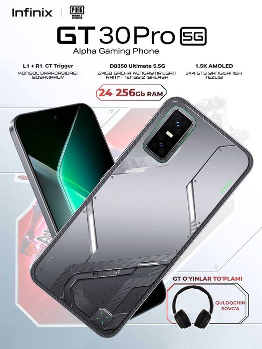 infinix GT 30 pro 12/256 Original Rasmiy Uzum Nasiya Bor