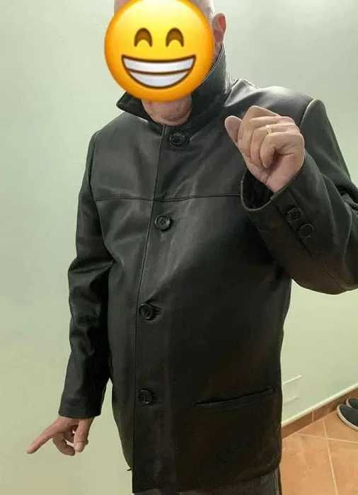 (IacobProd) Geacă de piele bărbați (mărime 48)