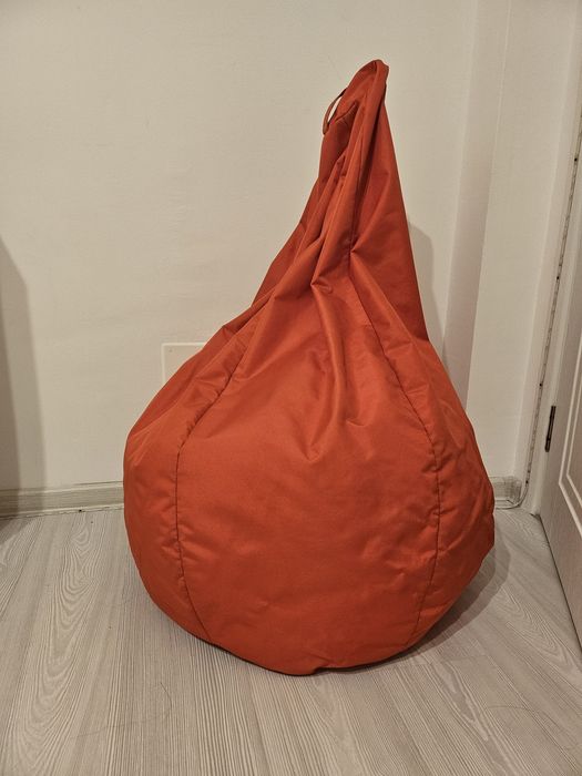 Set 3 Fotolii Puf (Beanbags) – 2 Portocalii + 1 Gri