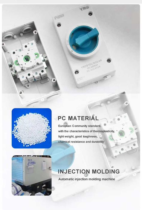 DC Изолатори за соларни стрингове 32А/1000V 4P Четириполюсен/IP 65