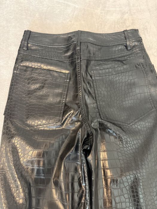 Черен кожен панталон Topshop