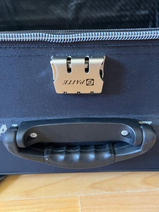 Чемодан, синий, тканевой