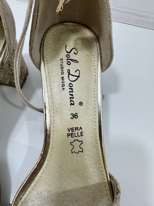 Vand sandale din piele Solo Donna