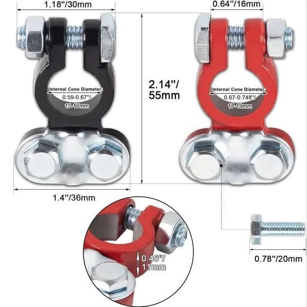 Клеми акумулатор к-т 2бр.