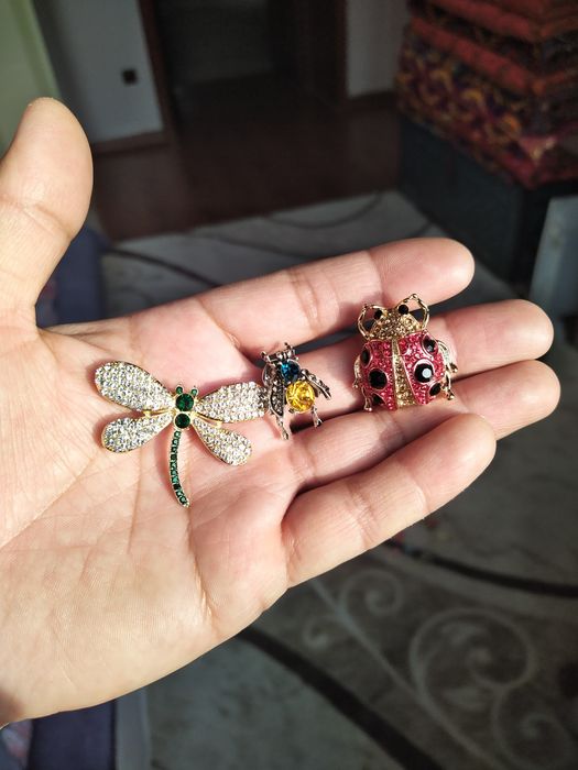 Броши украшения очки