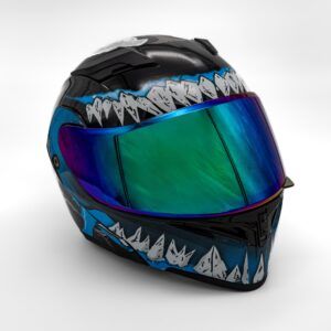 Каска №3896-2 BL/M Модулна Bluetooth мотоциклетна каска