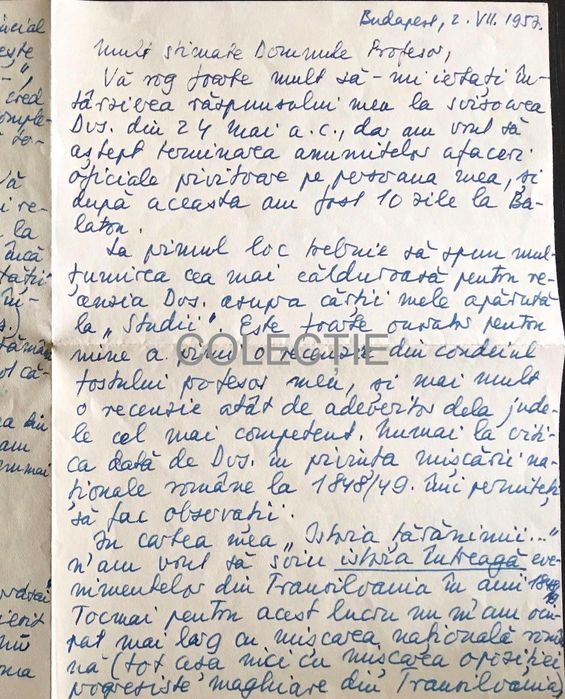 Scrisori originale Trócsányi Zsolt - Andrei Oțetea