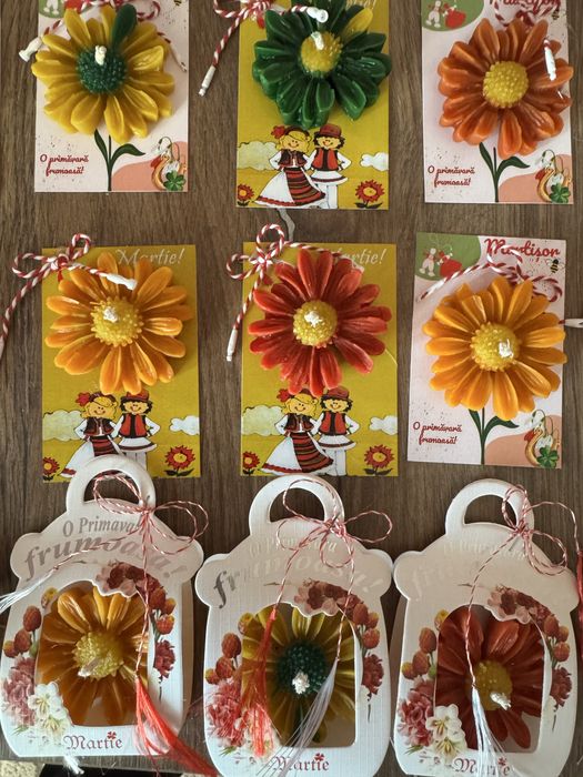 Martisoare parfumate din ceara de albine