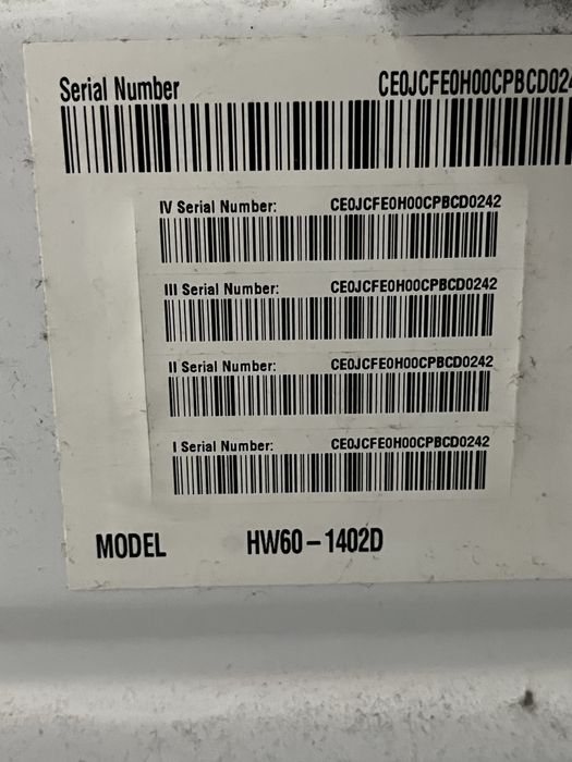 Пералня Haier с грешка на части