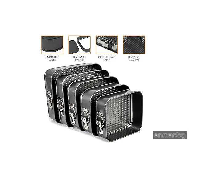 Сладкарски тави с падащо дъно различни размери