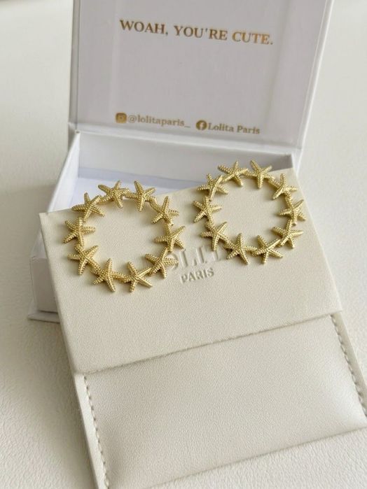 Чисто нови позлатени обеци Lolita Paris (18K)