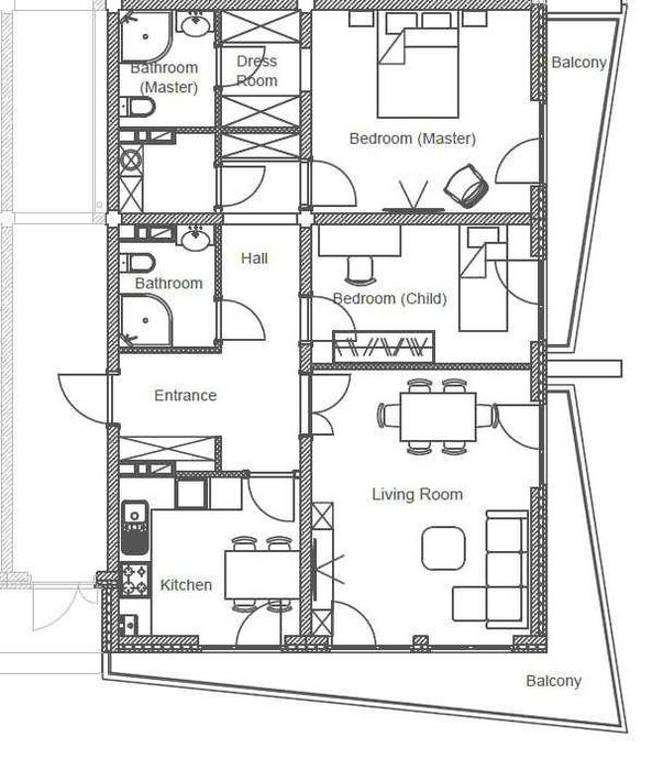 Квартира с видом на детскую площадку и Анхор в ЖК NUR