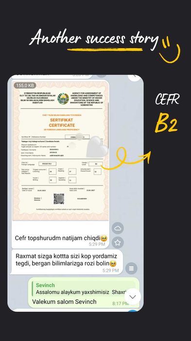 Ingliz tili oʻqituvchi, online | IELTS | CEFR | Speaking