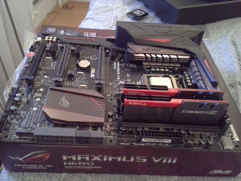 Asus MaximusVIIIhero/16ramDDR4/cpu/ssdm2/cooler/carcasa/sursa+bonusuri