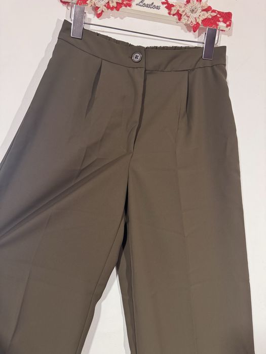 Pantaloni de birou, superbi, eleganți, largi, Petite M, kaki