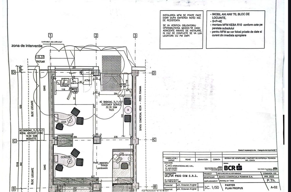 De vanzare spatiu comercial situat in orasul Babadag Judetul Tulcea sucursala BCR