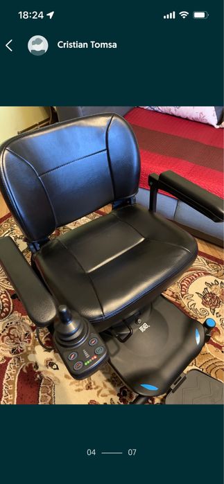 Scaun cu rotile/fotoliu rulant electric SENNA, de interior/ exterior