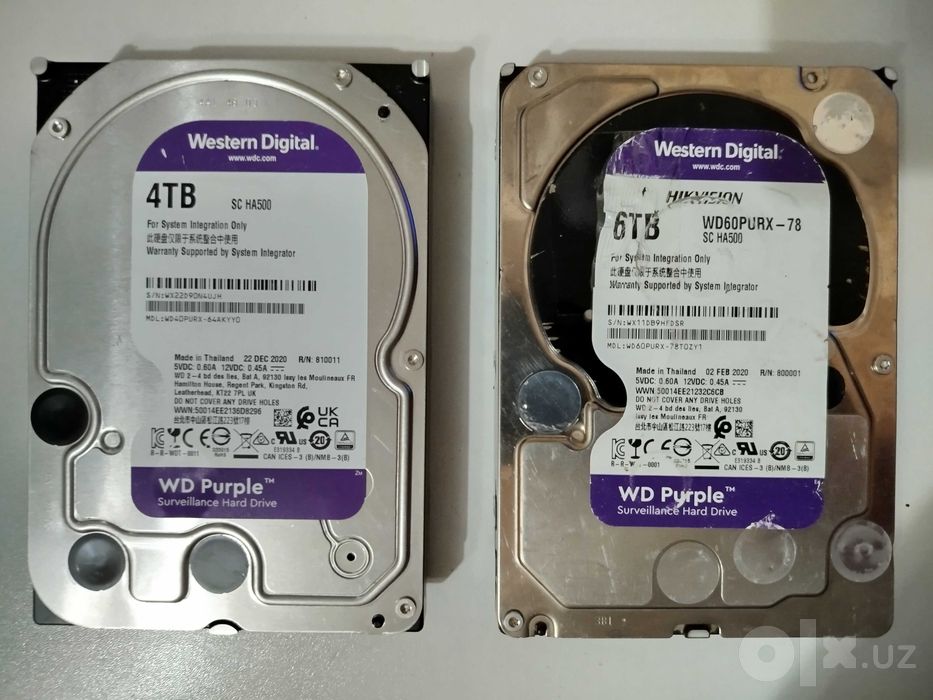 Жёсткий диск WD Purple 4TB / 6TB