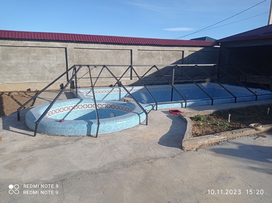 Тент маскитни сетка Бассейн Баннер banner установка киламиз корейский