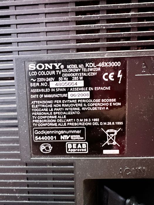 ЖК телевизор Sony KDL-46X3000