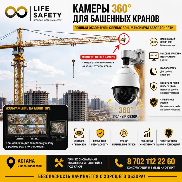 Камера видеонаблбдения для Башенного крана