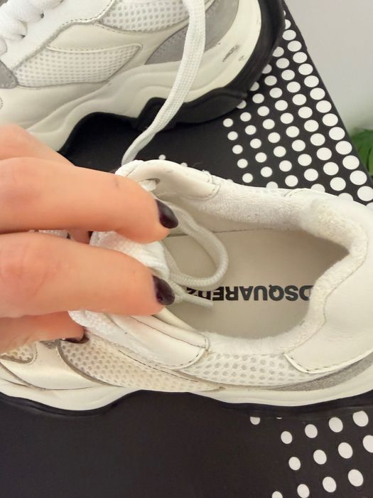 Оригинални кецове Dsquared естествена кожа