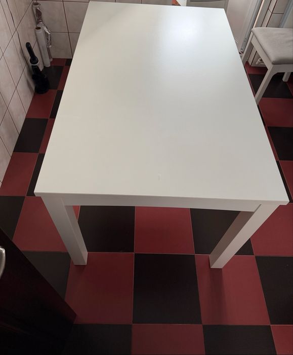 Masă extensibilă IKEA LANEBERG albă 130/190x80 cm