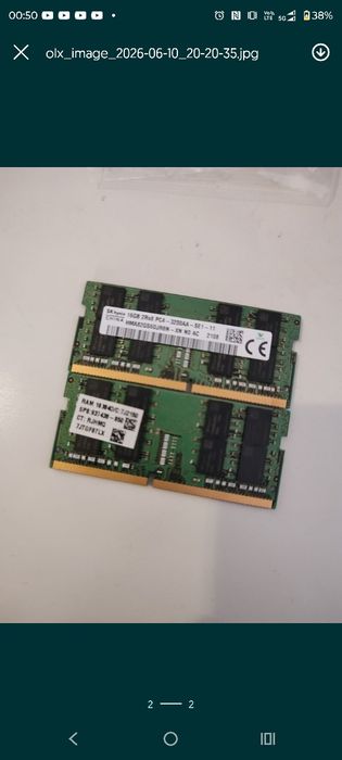 RAM sodimm ddr4 3200 identice (2x16g)
