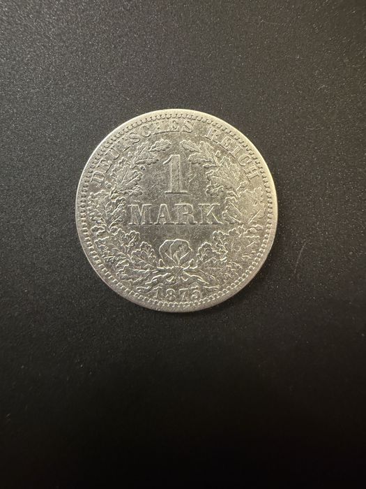 Монета Германия — 1 марка 1875 “А”  (германска Империя) сребро