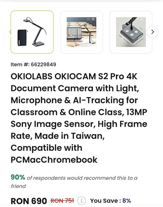Camera Okiolabs Okiocam S2 pro