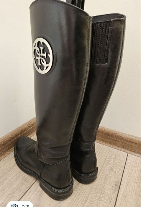 Guess Ботуши от естествена кожа,  черен цвят. Номер 36. Като нови!