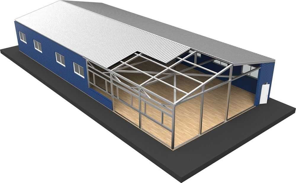 Ангар из сэндвич-панелей