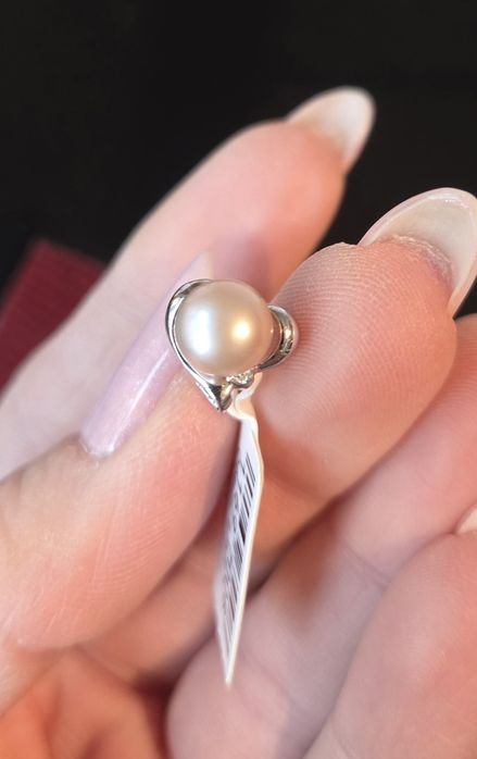 Сребърни обеци с естествени перли Yuno pearls