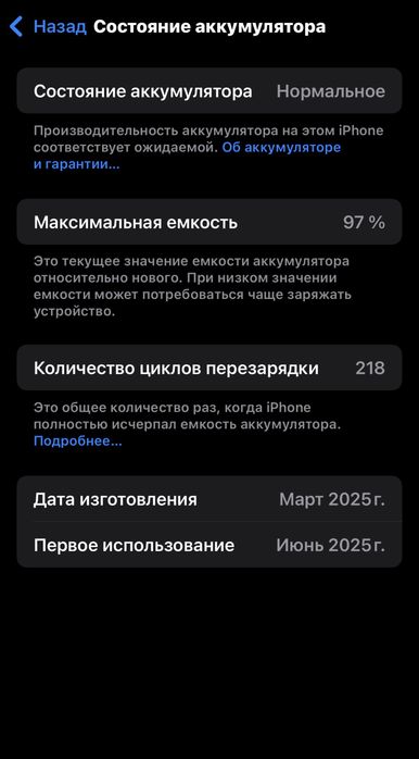 Айфон 16 про 256 Емкость 97