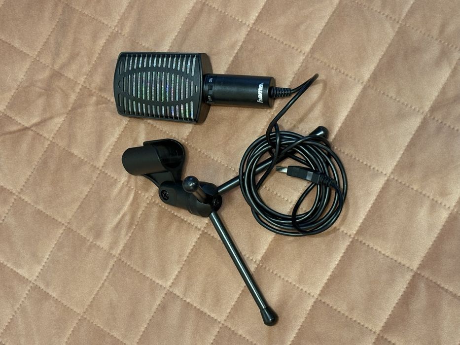Microfon Hama MIC-USB Allround pentru PC/Laptop, USB, Plug & Play, Stare Excelentă
