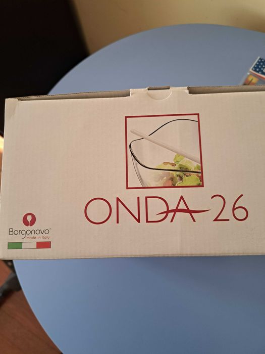 Borgonovo Italy - Купа за салата Onda 26 с два прибора за сервиране
