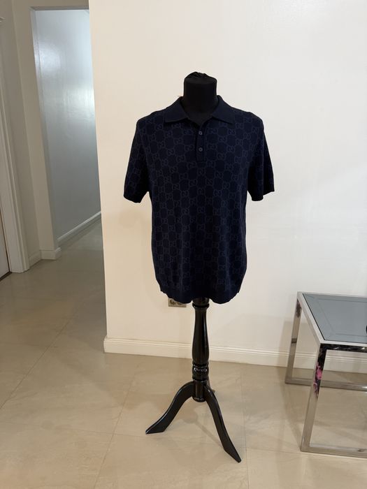 Tricou Polo Gucci GG – bleumarin – mărimea XL