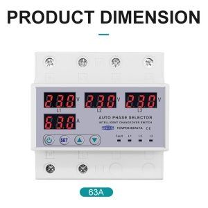 4P фазов селектор със защита от пренапрежение