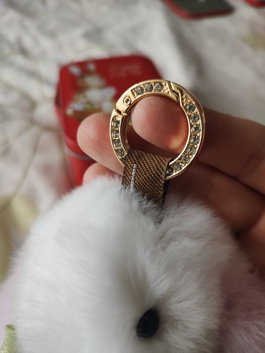 Breloc iepuraș fundiță lalea+ cutie