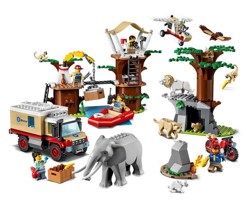 НОВО LEGO City Wildlife 60307 - Лагер за спасяване на диви животни
