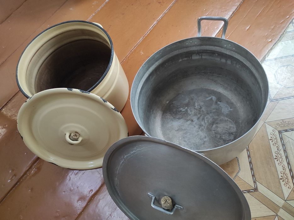 Кастрюли Алюминевая-Эмалированная.